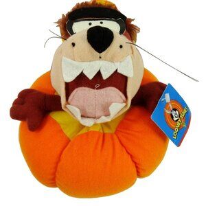 Vintage Taz in Pumpkin Plush Looney Tunes Tasmanian Devil Halloween Decor